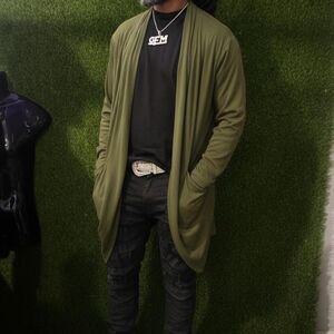 Coofandy Men's Green Cardigan